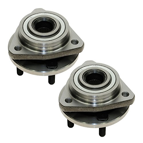 Image of TRQ 2 Piece Front Wheel Bearing & Hub Assembly Set Compatible with 1995-2000 Chrysler Cirrus 1996-2006 Sebring 1995-2006 Dodge Stratus 1996-2000 Plymouth Breeze