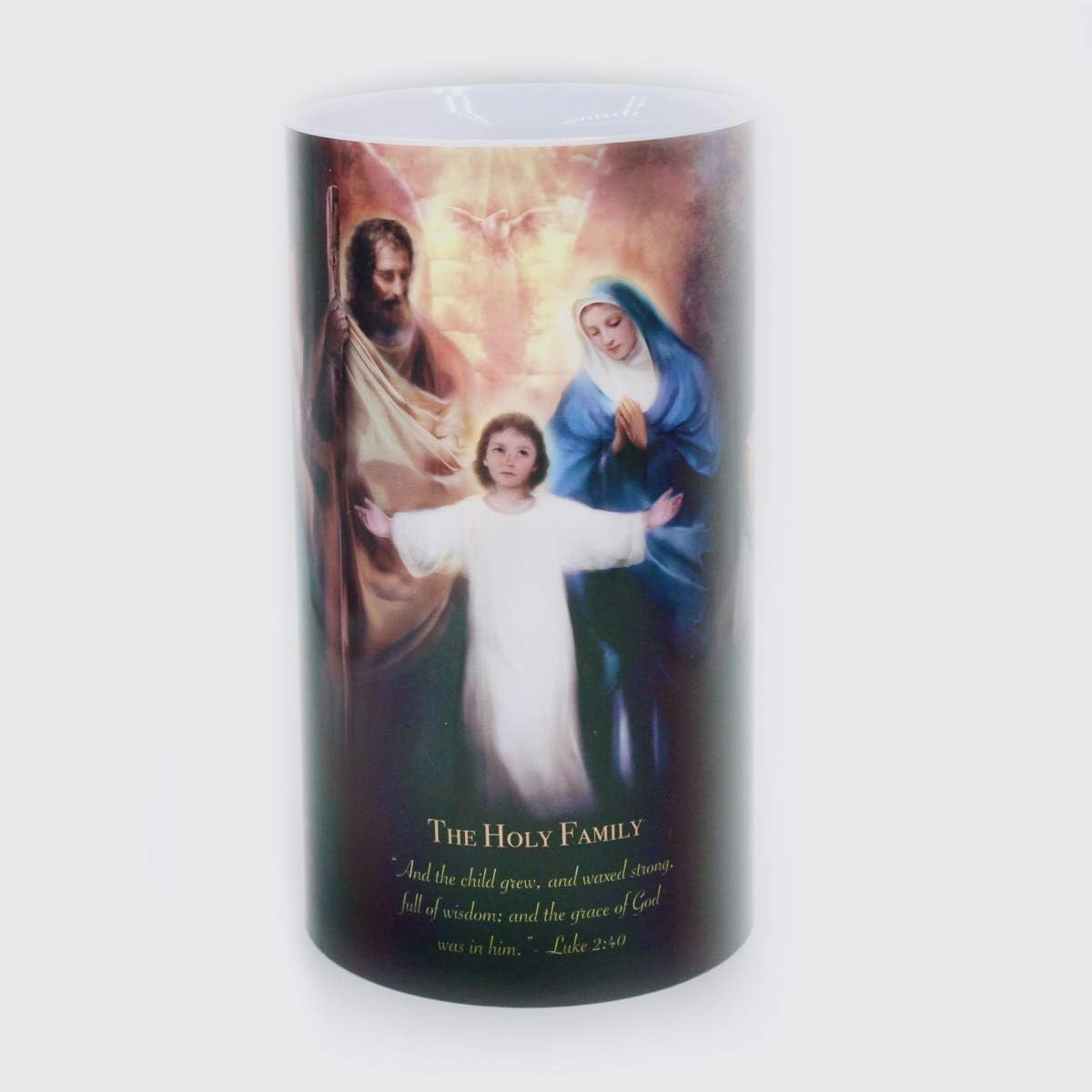 LED Flameless 4 x 7 Prayer Candle (The Holy Family)