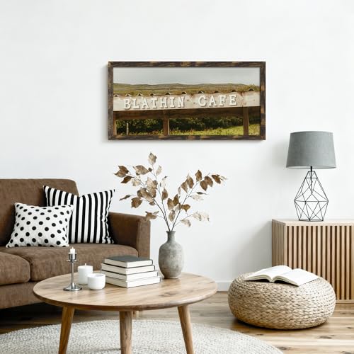 Image of DUENPY 14x30 Picture Frame 4x6 Collage Picture Frame Displays Fourteen 4x6 inch Photos Collage Wall Decor Wall Hanging Brown