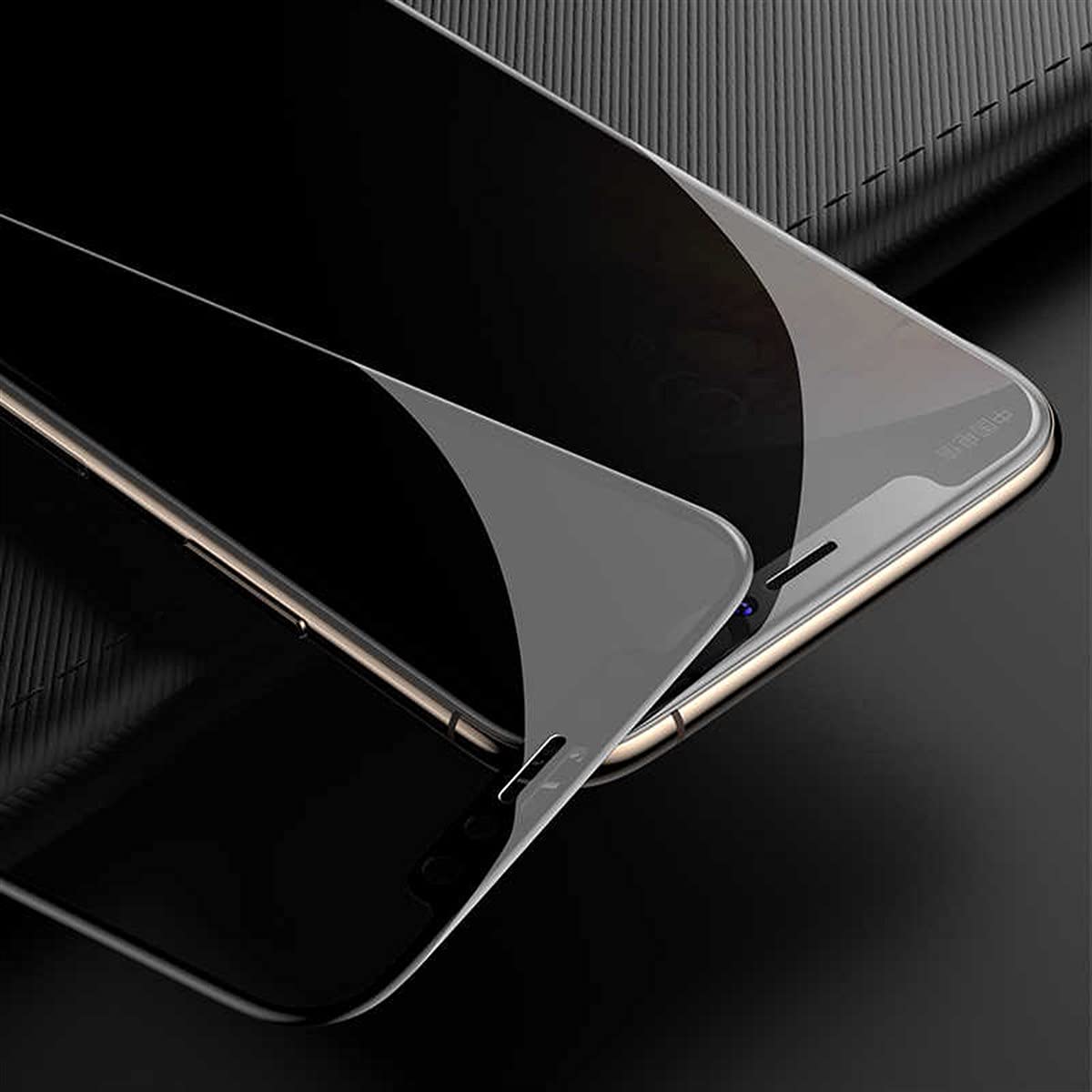 Zore Apple ile uyumlu iPhone 11 Kor Privacy Cam Ekran Koruyucu Siyah