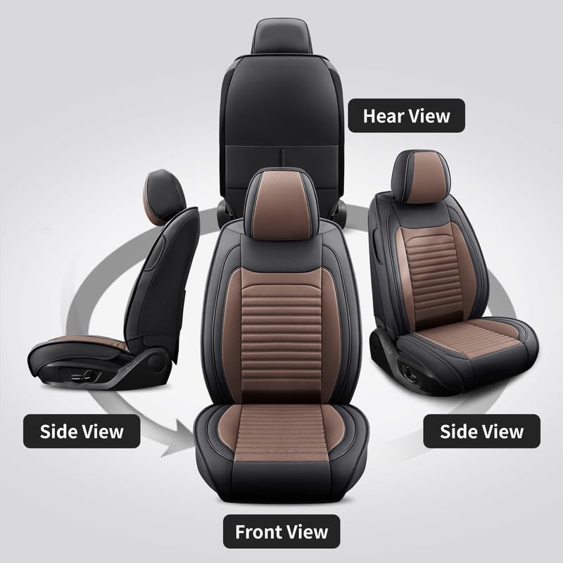 Image of Front Seat Covers Fit for Saturn ION 2003-2010,Black&Brown