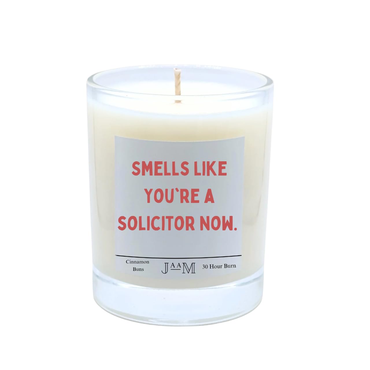 Solicitor Graduation Candle Gift Set with Matches - 200ml New Qualiflied Solicitor Smells Like A Solicitor Gift Box (Cinnamon Buns)