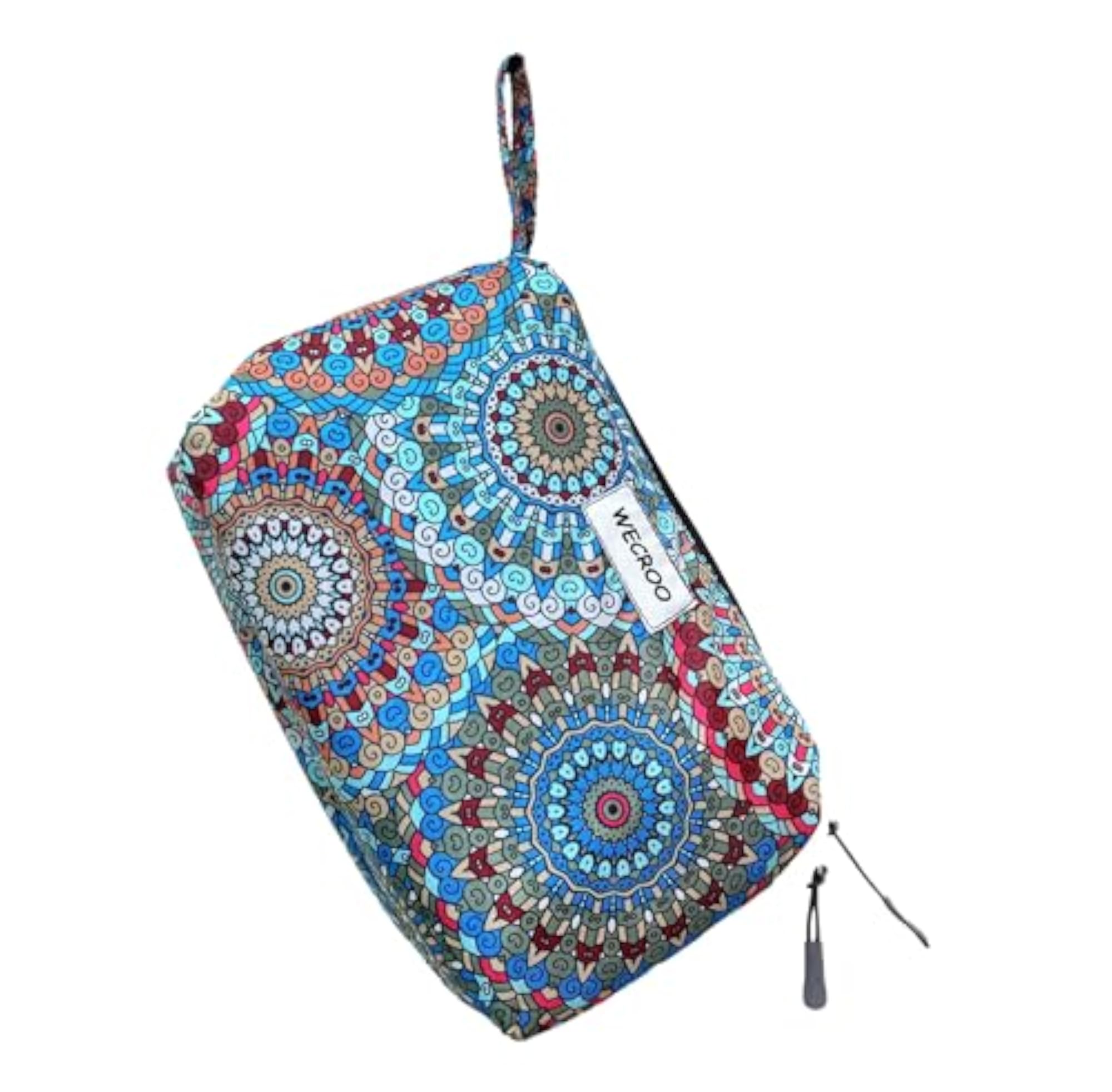 Printed Makeup Pouch with Hair Ties, Cute Organizer Bag