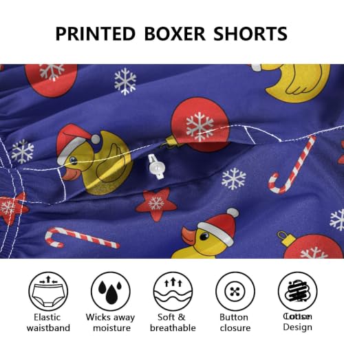 Image of Men's Boxer Shorts Cotton Loose Underwear with Button Fly