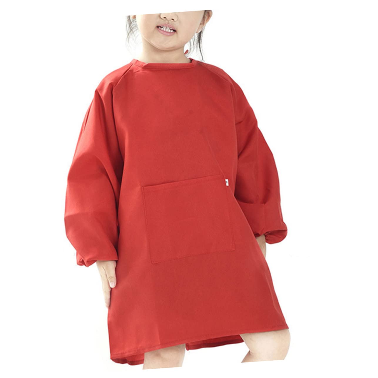 Abaodam 2piezas Delantal Infantil De De Manga Protector De Ropa Dibujar y Color Rojo