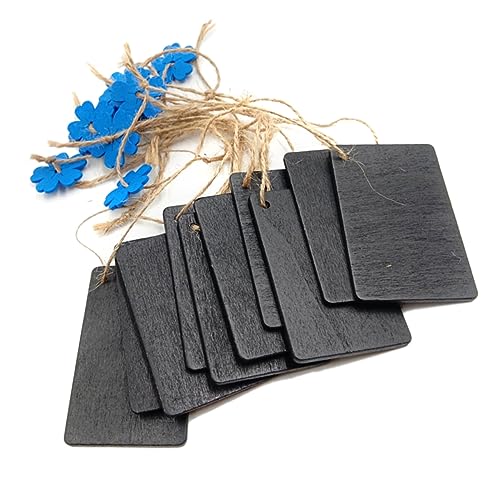 Happyyami 10 Small Chalk Boards DIY Wood Board Wall Sign Welcome Sign Home Decor Wall Hanging Decor Hanging Plaque
