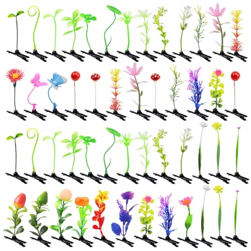 100pcs Bean Sprout Hair Clips Mixed Style Plant Hairpins Flower Hair Clip