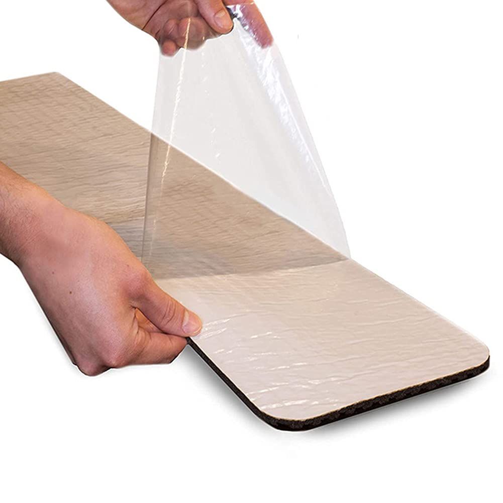 Paquete de 15 Peldaños Antideslizantes para Escalera de Madera - 20x76cm - Marrón - Previene Resbalones en Superficies - Ideal para Niños, Ancianos y Mascotas - 13uds.