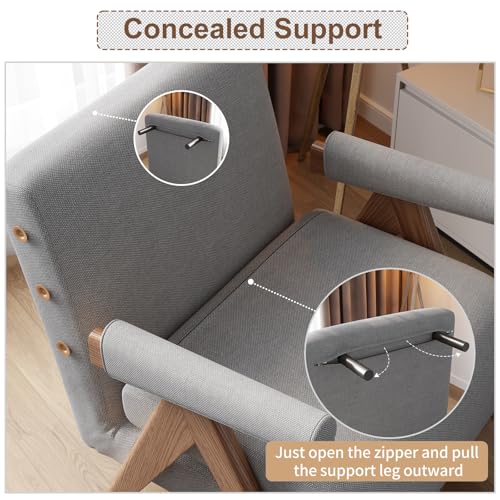 Image of AnywaysWood 3 in 1 Residential Convertible Sofa Bed Chair|3 in 1 Sleeper Sofa Couch Bed | Adults | Living Room, Bedroom,Office (Gray W25 x D32 x H32)