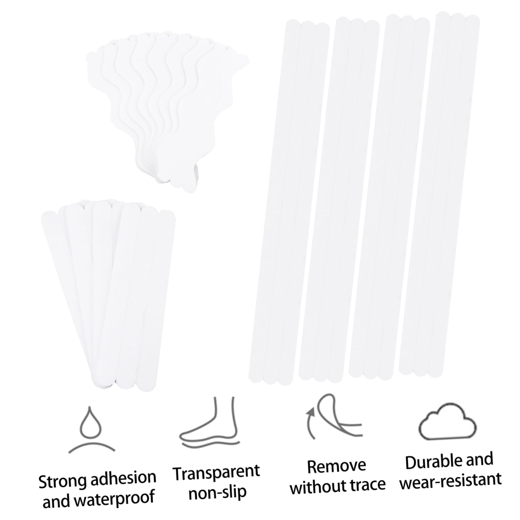 SHINEOFI 2 Sätze Anti-Slip-Patch-Set Anti-Bad-Aufkleber rutschfeste Streifen Für Die Badewanne Beleg Rutschfestes Traktionsband Duschgriffe Anti-rutsch-Band Peva 48 Stück * 2