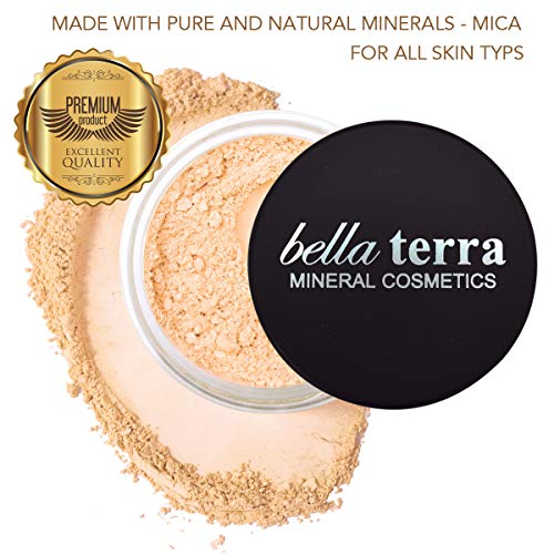 Bella Terra Mineral Powder Foundation | Long-Lasting All-Day Wear | Buildable Sheer to Full Coverage – Matte | Sensitive Skin Approved | Natural SPF 15 (Ivory) 9 grams - Thumbnail 2