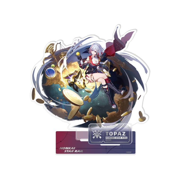 Portrait acrylique Honkai: Star Rail Topaze figurine de collection sur pied