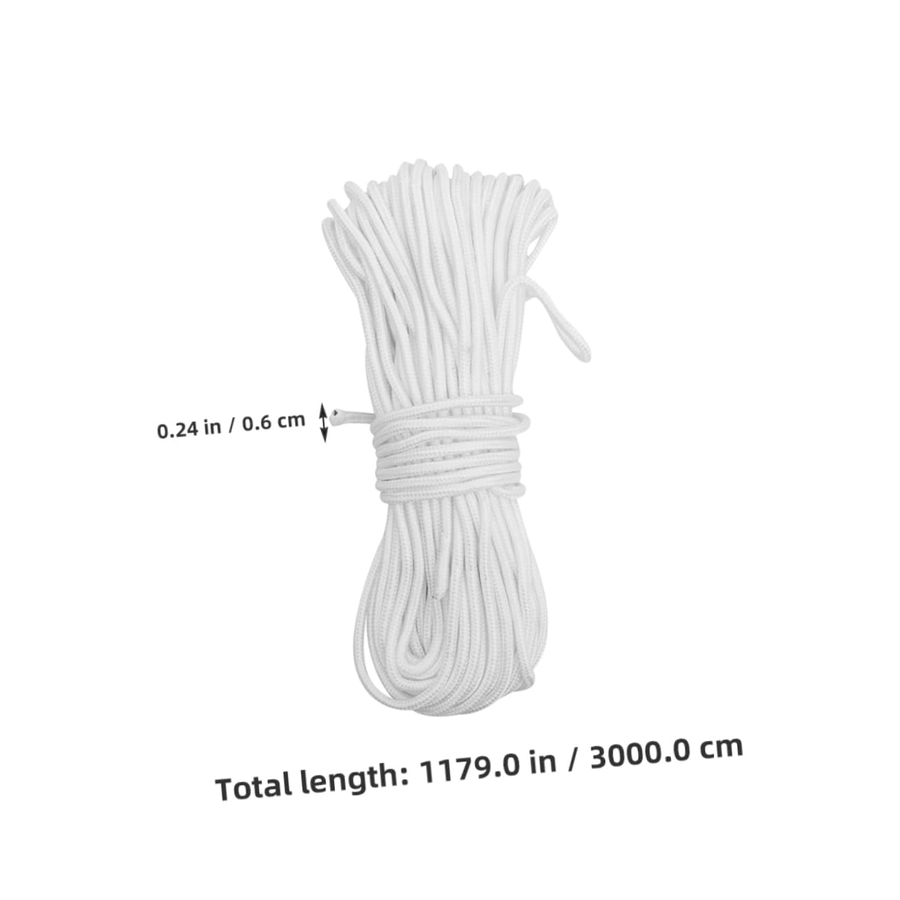 Cuerda de Nailon Trenzada para Tendedero, 2 Rollos, 6mm X 30 M | Blanco, Diseño Minimalista, Portátil y Fácil de Llevar, para Proyectos DIY y Manualidades
