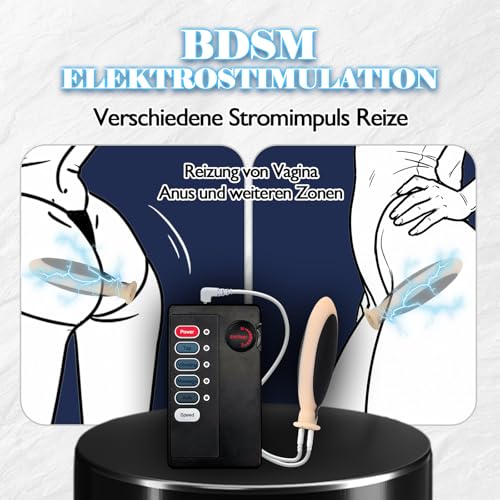Estim Prostata Melken, Reizstromgerät Butt Plυg Elektro Analplug Plug Reizstrom Elektroschock Anal Elektrosex Frauen Buttplug BDSM Sexspielzeug Stimulation Männer Sex Toy Analspielzeug Elektroschocker