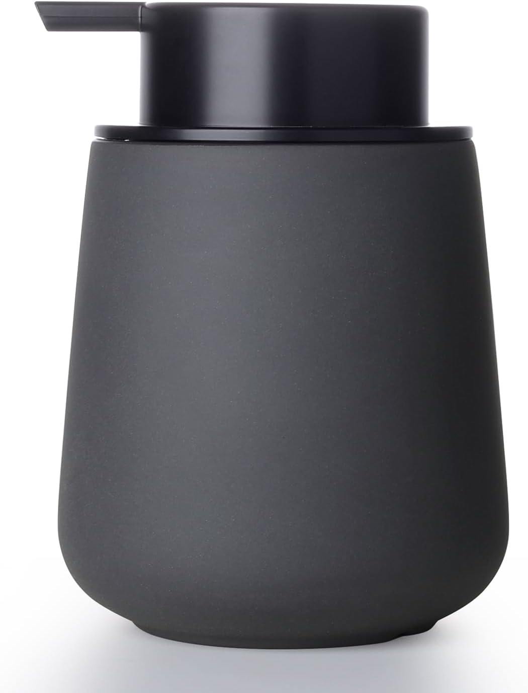 INGOFIN Ceramic Lotion Dispenser - 12oz Refillable Hand Soap Dispenser Bathroom, Modern Liquid Soap Dispenser with Pump, Dish Dispenser for Kitchen, Matte Grey Matte Grey Hand Pump