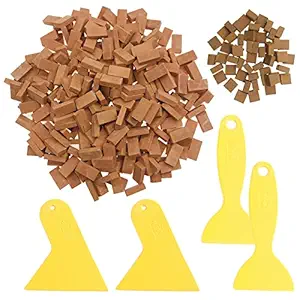 Cayway 300 PCS Mini Red Wall Bricks Miniature Brick Scale Model Bricks, 2 Size Mini Bricks Model Sand Table Micro Landscape Accessories DIY Dollhouse Bricks Diorama Fairy