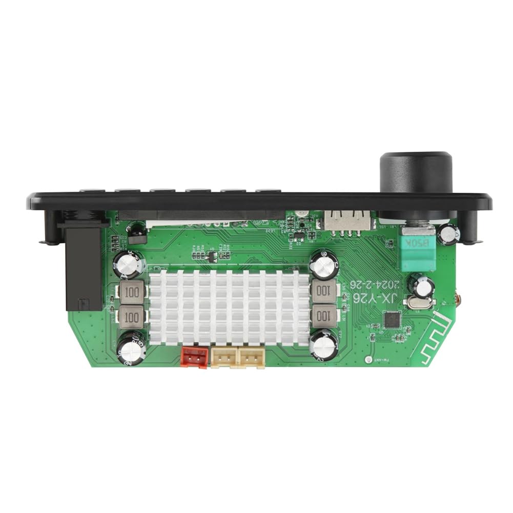 2x100W 12V Amplificador Reproductor de Audio Bluetooth 5.0 Placa Decodificadora de MP3 Reproductor de MP3 Módulo de Radio FM para Automóvil TF Micrófono USB Grabar Llamada