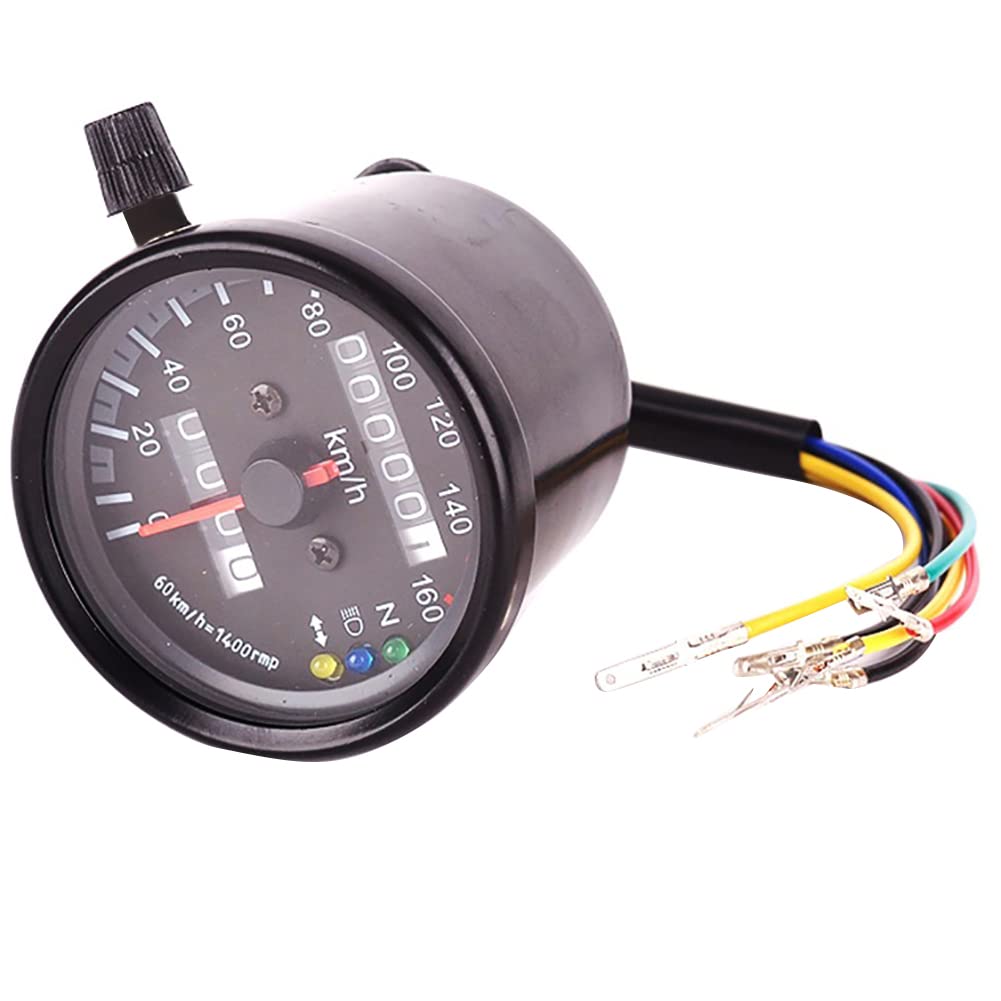 de 12V Velocímetro de Motocicleta,tacómetro,velocímetro con retroiluminación LED,Ajuste Universal para Todas Las Motocicletas