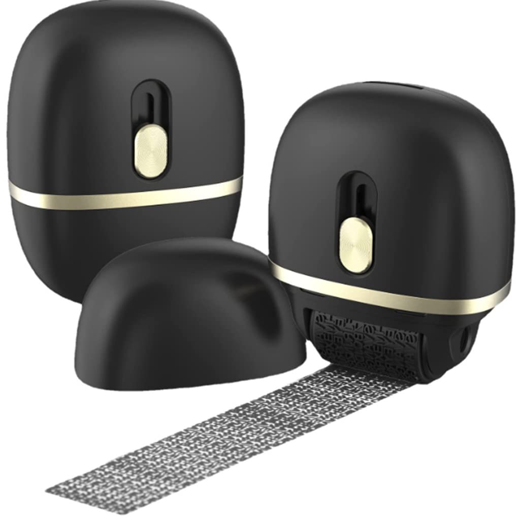Identity Theft Protection Stamp, Identity Guard Stamp Wide Rolling Security Stamp, Privacy Safety Kit (Black)
