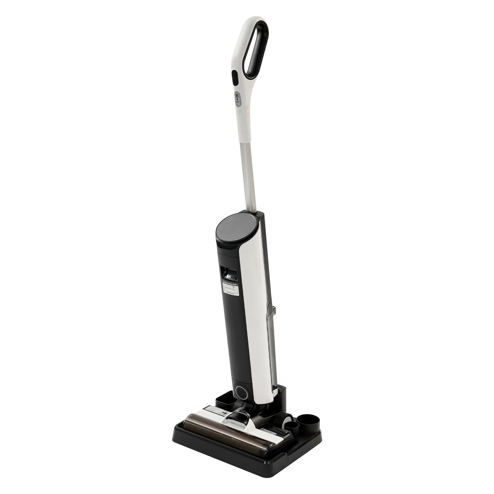Macchina per la pulizia dei pavimenti a secco 2 in 1, senza fili, con autopulente, batteria da 2600 mAh, serbatoio di acqua dolce da 830 ml, per piastrelle, laminato, parquet e marmo