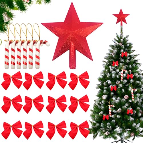 Weihnachtsbaum Deko Set - Weihnachtsbaumspitze Stern*1 Und...