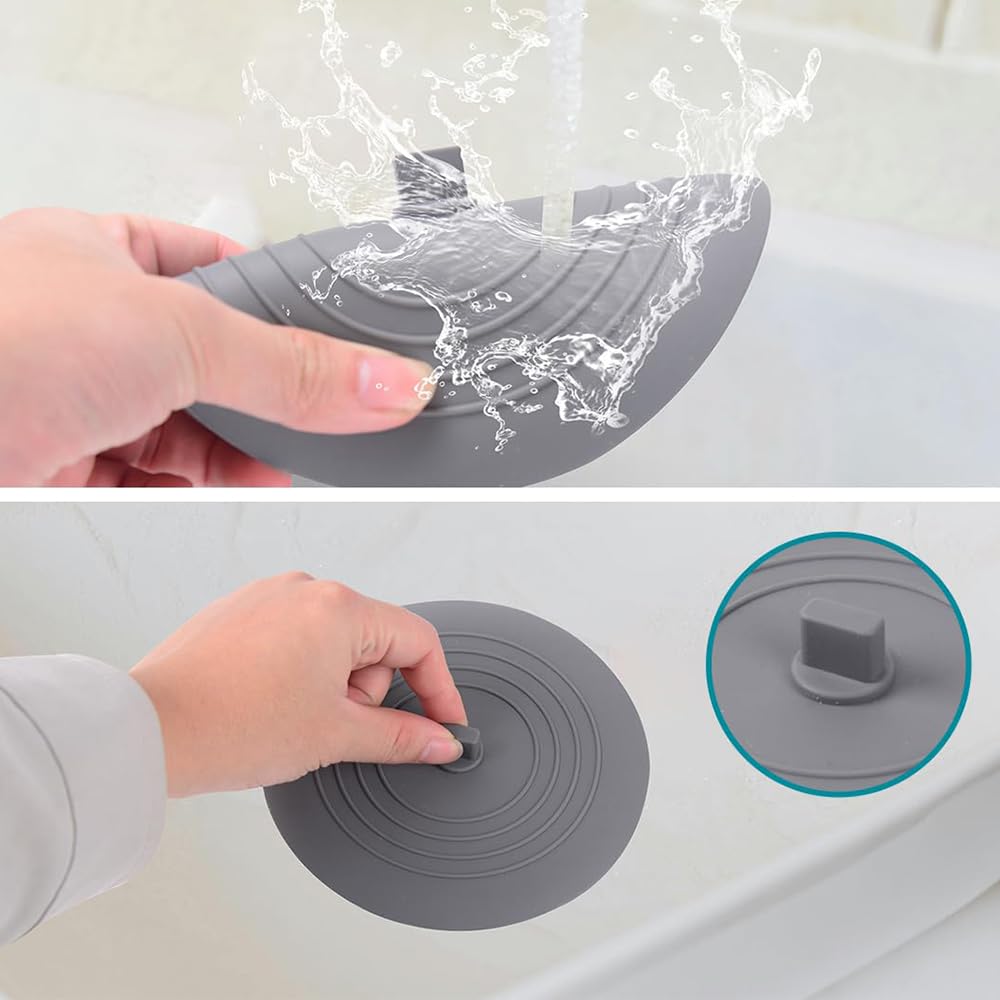 Tappi Di Scarico In Silicone Universali - 3 Pezzi Per Vasca, Lavandino E Doccia, Adesivo A Ventosa - Foto 11