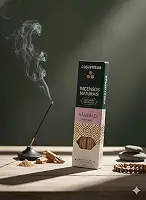 Casa Rittua Incensos Naturais de Sândalo para Meditação, Sem Carvão, Não Tóxico, Varetas de Longa Duração