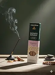 Casa Rittua Incensos Naturais de Sândalo para Meditação, Sem Carvão, Não Tóxico, Varetas de Longa Duração