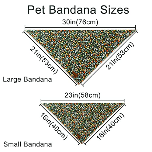 Image of Fall Dog Bandana, Comfortable Cotton Triangle Bid Scarf for Puppy Small Dog, Pet Kerchief for Girl Boy Dogs or Cats, Autumn Dog Bandana, Fall Cute Classic Dog Bid Scarf