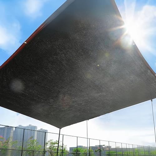 Image of winemana Black Shade Cloth 90%, 5x10 FT Mesh Tarp - Garden Shade for Greenhouse, Patio, Vegetables, Plants Cover and Chicken Coops, Sun Shade Net for Outdoor Protection with Reinforced Grommets