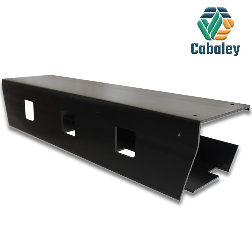 No Drill Under Desk Cable Management Tray (Pack of 2), Black, Tape or Screws mounting Option, Wide and Sturdy Organizer Rack for Cords/Wires/Power Strip/Power Bricks