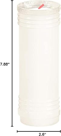 Root Candles Prayer Candles Clear Plastic 5-7-Day Prayer Candle, 12-Count