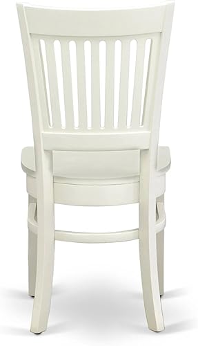 Miniatura 10 de East West Furniture AMVA3-LWH-W - Juego de mesa de cocina de 3 piezas para espacios pequeños contiene una mesa de comedor redonda con pedestal y 2