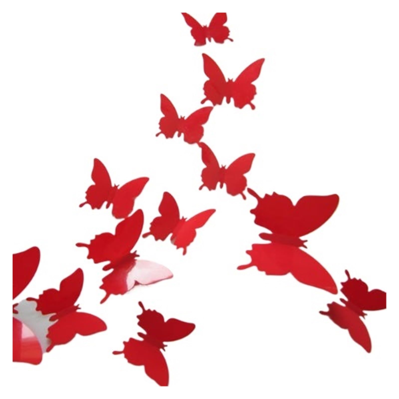 12Pcs 3D Butterfly Wall Stickers Living Room Butterflies Decors for Home Fridge Decoration(Color8)