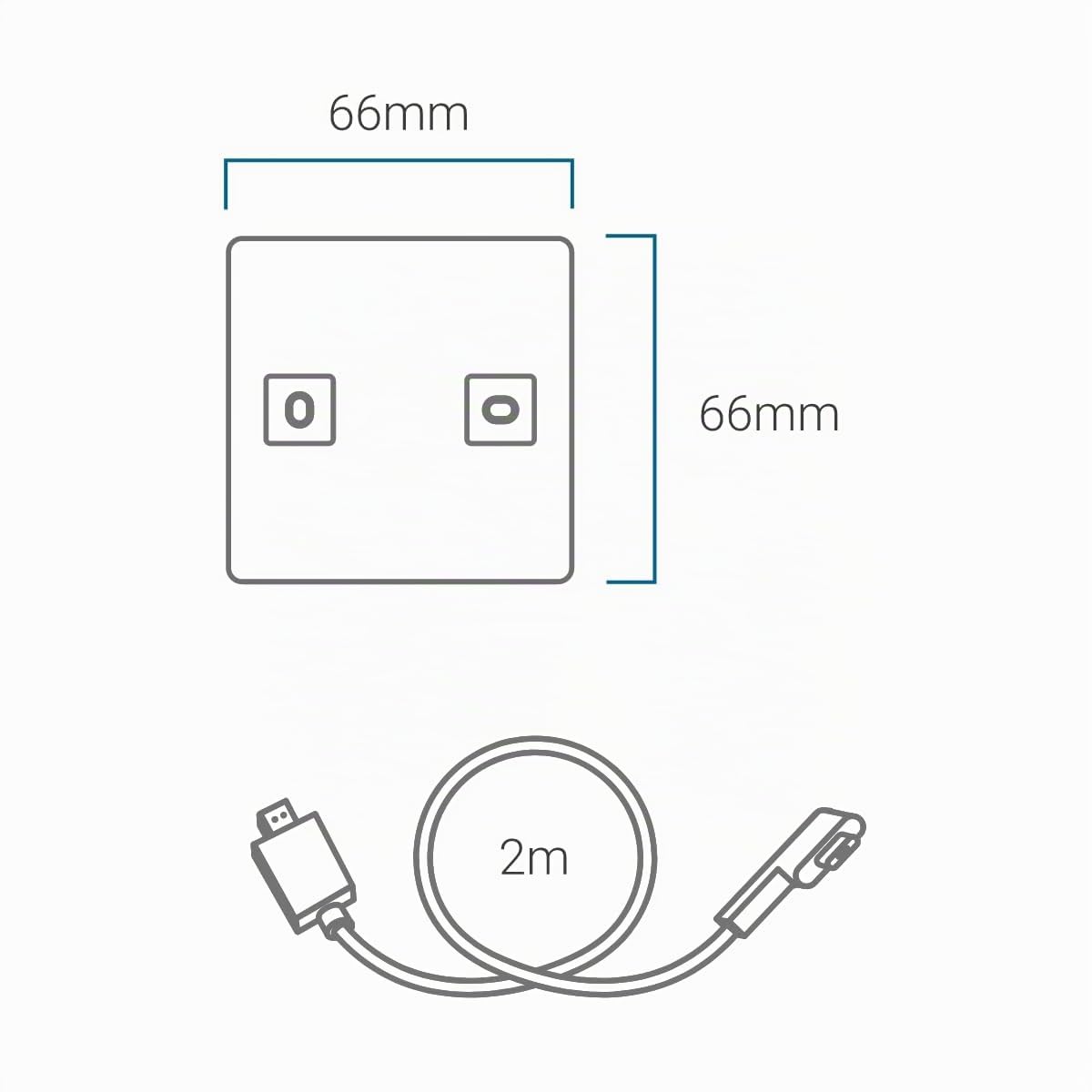 Support pour Wetteronline Home (2e Génération+), Kit de Montage Mural Complet, Fixation Élégante pour Météo au Niveau des Yeux, Blanc, avec Câbles, Vis et Chevilles
