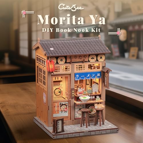 CUTEBEE Japanese Book Nook Kit, DIY Miniature House Kits for Adults - image 4