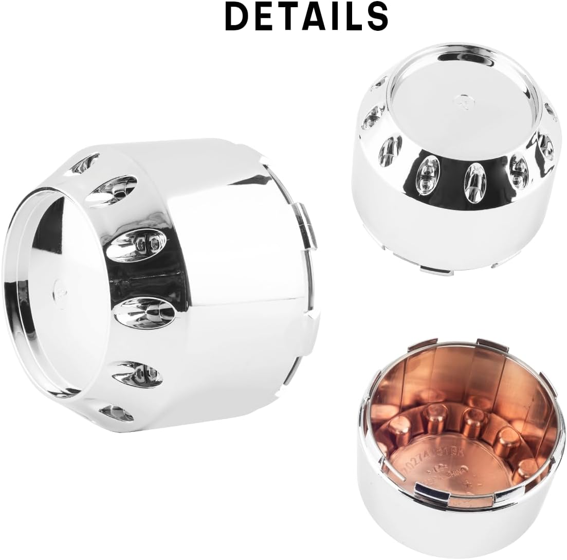 Wheel Center Caps for XD Series 464K98 905K98 1001786, Chrome Silver 4pc