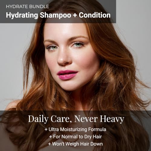 Number 4 Hydrating Shampoo & Hydrating Conditioner Bundle, Sulfate Free, Paraben Free & Gluten Free, Moisturizing Hair Care Set for Women & Men, Color Protecting, 25 oz Each image 4