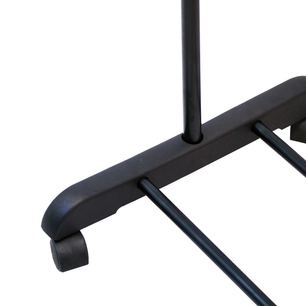 Home Vida Single Garment Rack Adjustable Clothes Rail, Silver, H 160 x W 80 x D 43 cm - Image 6