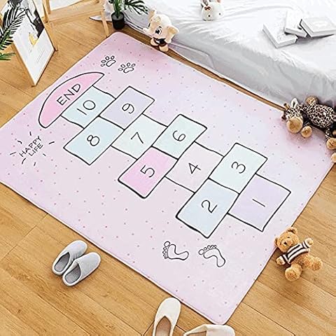 Lucoss Alfombra Infantil Antideslizante Hopscotch Rug Estampado Cover