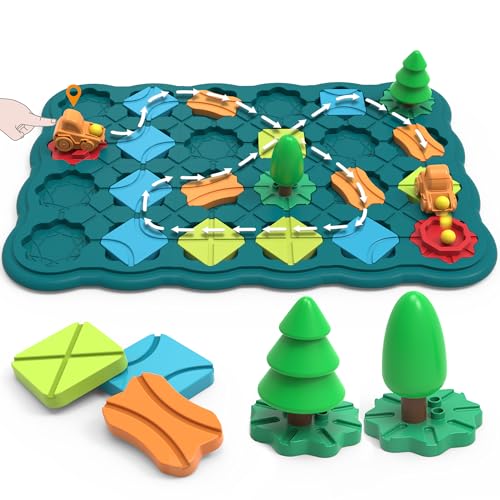 Image of Bonitoto STEM Board Game Logical Road Builder Maze Toy for Kids Ages 3-8 | 38 Pcs Montessori Educational Puzzle, Develops Logical Thinking for Preschool Classroom Learning, Birthday Gift for Ages 4-8