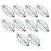 equlup 10PCS Fishing Feeder, Stainless Steel Spring Fishing Feeder Bait Cage Holder Tackle Accessory with Pendant Bead Lightweight Carp Lure (S 17g)