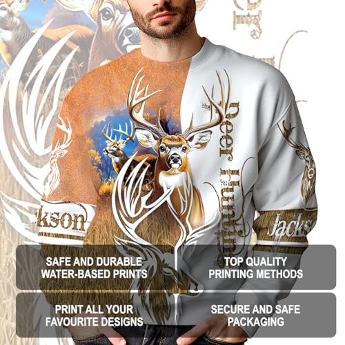 Image of PriAmi Custom Camo Hoodie for Women, 3D Pullover Hunting Sweater Gift