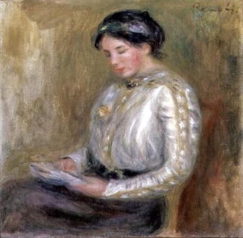 Impression sur toile Lecture de Pierre Auguste Renoir 60x90cm