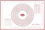 ANAEAT Matelas de cuisson en silicone avec mesures, feuille de fond en silicone non stick & Tapis antidérapant pour la pâte à papier, la fabrication de cookies, pain, pizza, croûte de tarte, tapis de tricot réutilisable (16"x24")