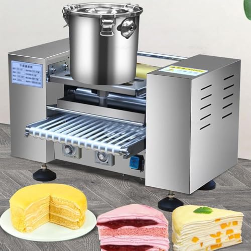 GQKVQ Máquina automática para Hacer Crepes,6/8 Pulgadas,Velocidad Ajustable,Calentamiento Uniforme,crepera eléctrica de 2400 W,Cocinas Comerciales,Comedores 8inch