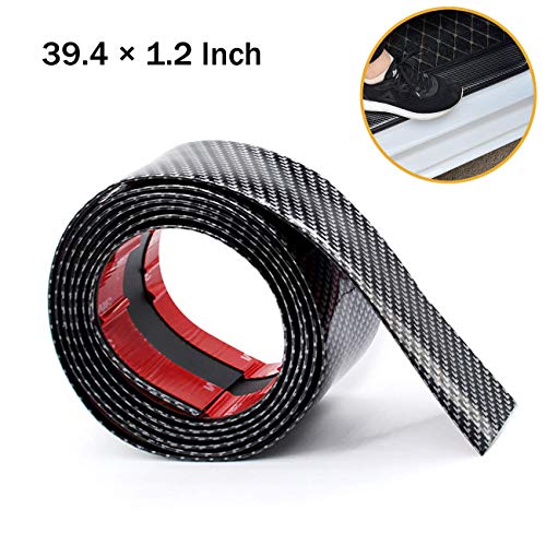 Buy ALAVENTE Car Door Sill Protector Carbon Fiber Rubber Sill Guards
