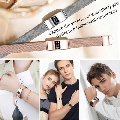 Image of Fitness Tracker Smart Watch for Women Men,Ultra Thin Smart Bracelet 2.8mm Metal Strap,Slim Activity Tracker with Heart Rate, SpO2,Sleep Tracking, IP68 Waterproof (CANMIXK01)