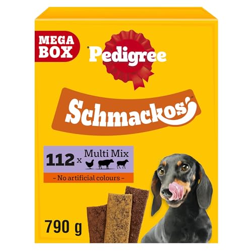 Pedigree Schmackos Dog Treats Meat Variety 110 Stick, Transparent, 790 g (Pack of 1)
