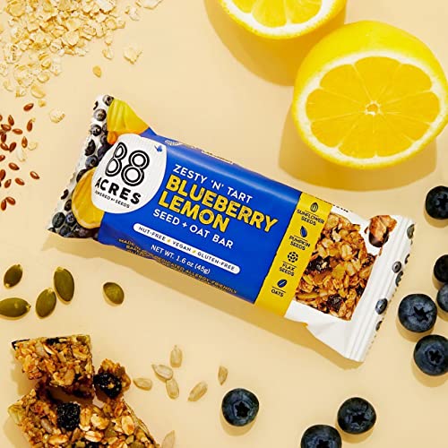 88 Acres Granola Bars | Blueberry Lemon | Gluten Free, Nut-Free Oat And Seed Granola Bar | Vegan & Always Non Gmo | 12 Pack #TOP3